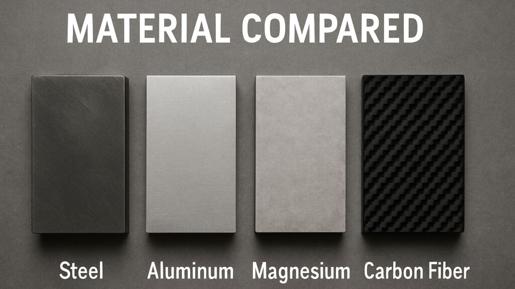Electric Scooter Frame Materials Compared Steel vs Aluminum vs Magnesium vs Carbon Fiber New