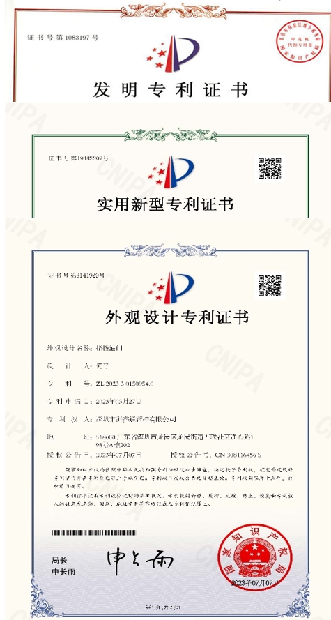 Hyritt Patents Certificate